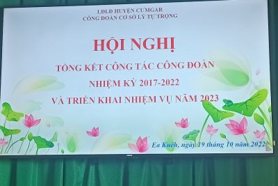 HỘI NGHỊ CÔNG ĐOÀN CƠ SỞ LÝ TỰ TRỌNG NHIỆM KỲ 2017 -2022
